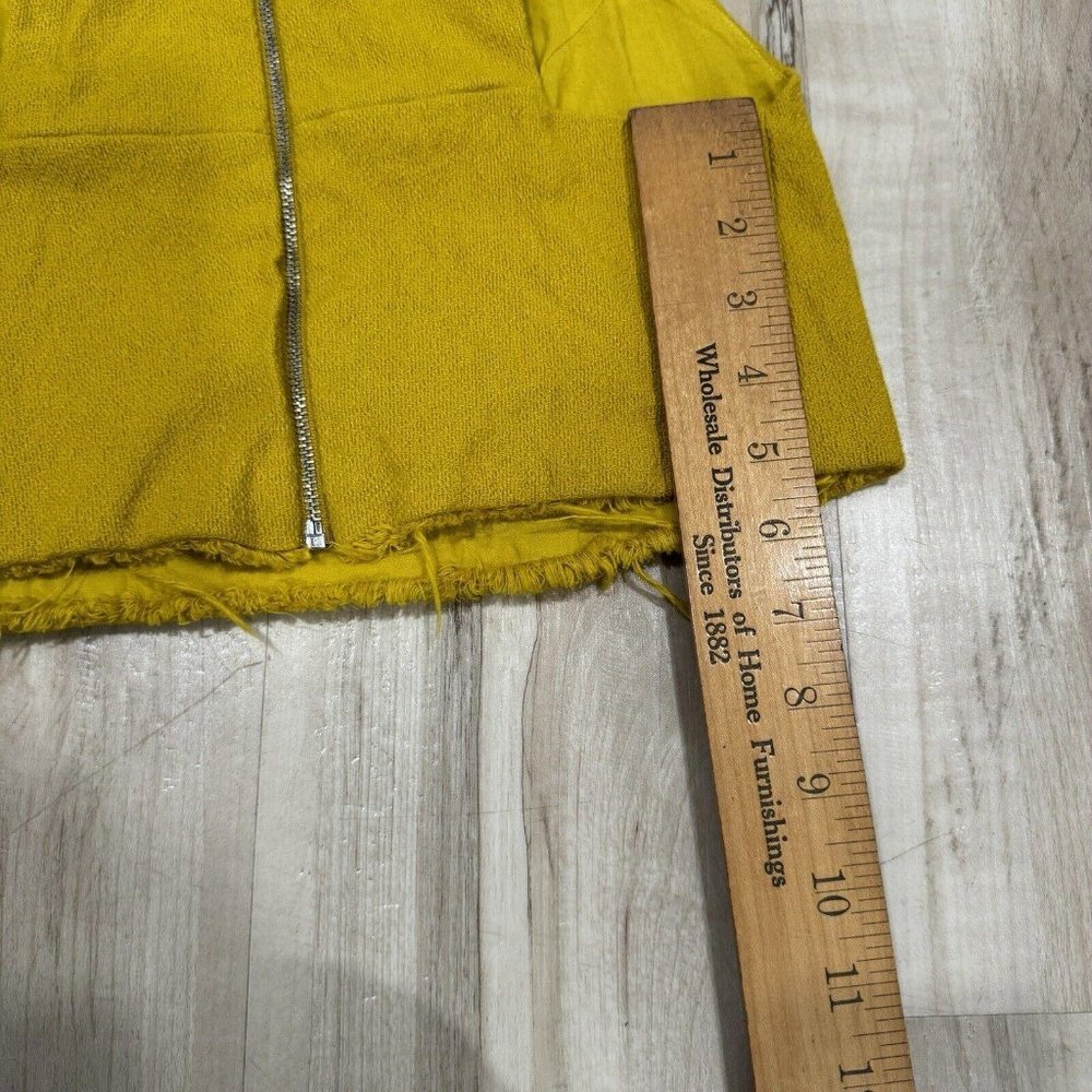 Women’s Zara Yellow Top Blouse Zip Up Size Xsmall Xs - Picture 4 of 6